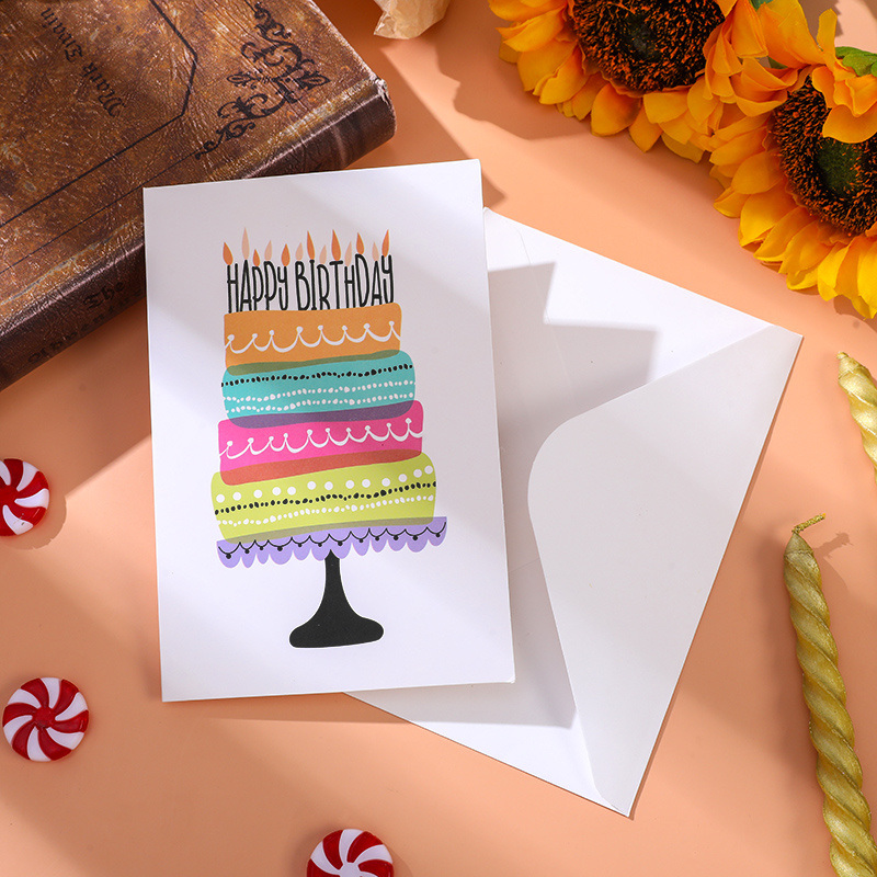 dropship 28pcs Greeting Card With Envelope Size5.9*3.9inch For Birthday
