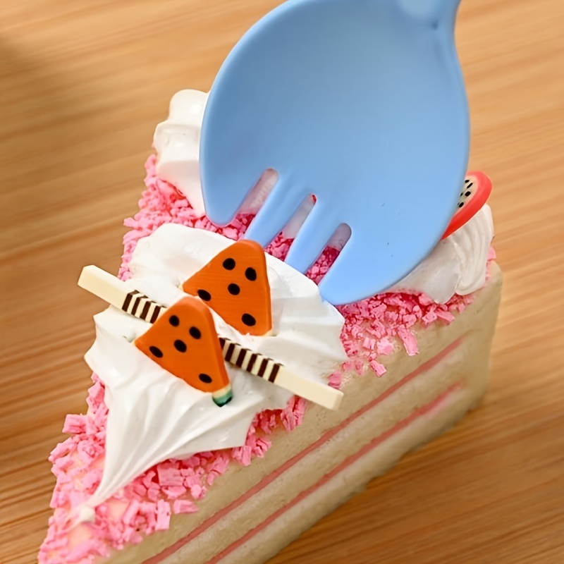 dropship 100pcs/set Disposable Plastic Spoons Forks For Cake Ice Cream Salad Fruit Dessert Soup Tea Coffee Party Cake Baking Shop Supplies
