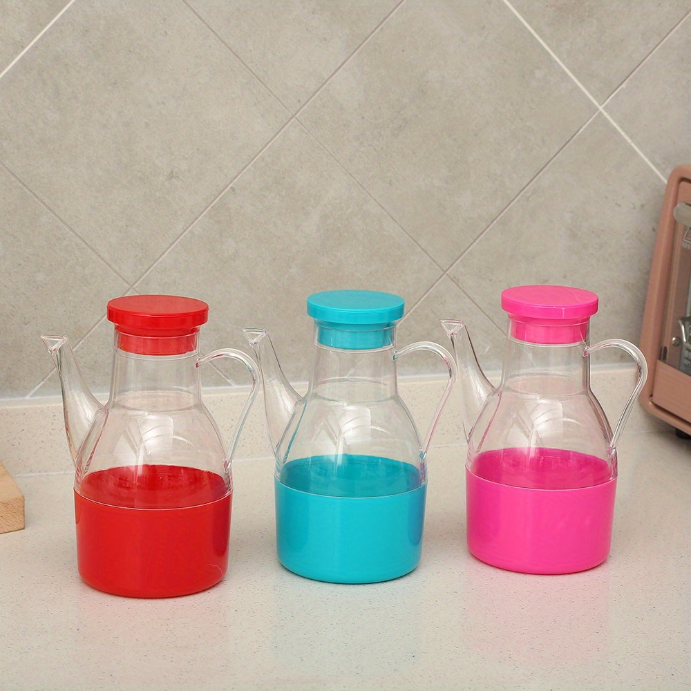 dropship 1pc Household Soy Sauce Vinegar Seasoning Bottle Anti-spill Oil Kitchen Supplies Plastic Seasoning Bottle Sesame Oil Sesame Oil Pot Bottle