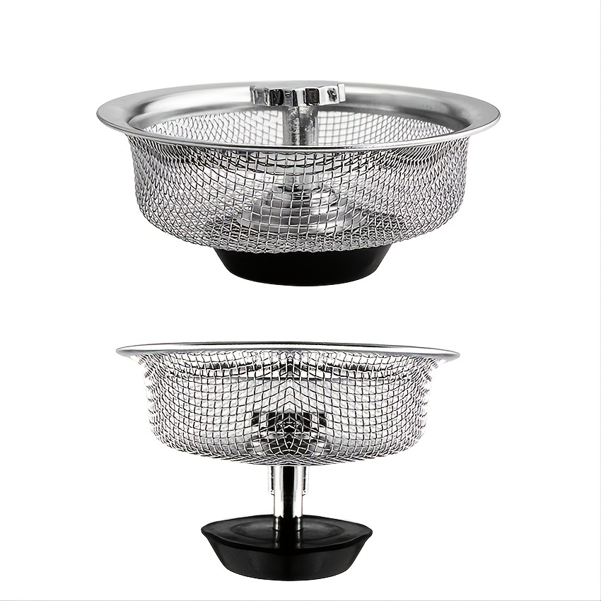 dropship 1pc Sink Filter With Plug; Kitchen Stainless Steel Water Filter; Wash Basin Slag Screen