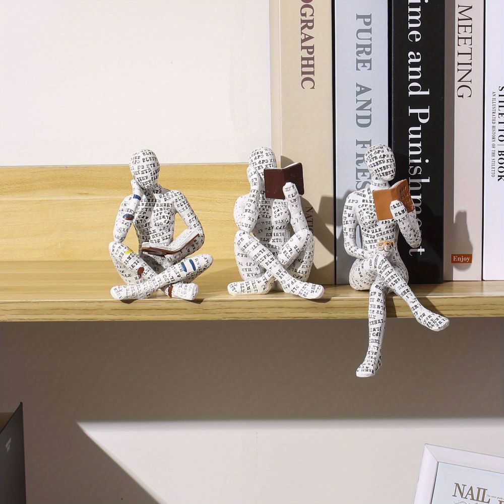 dropship 1pc Reading Figures Crafts, Resin Reading Women Sculpture Tabletop Desktop Ornaments, Gifts For Home Study Room Garden Decor Room Decor