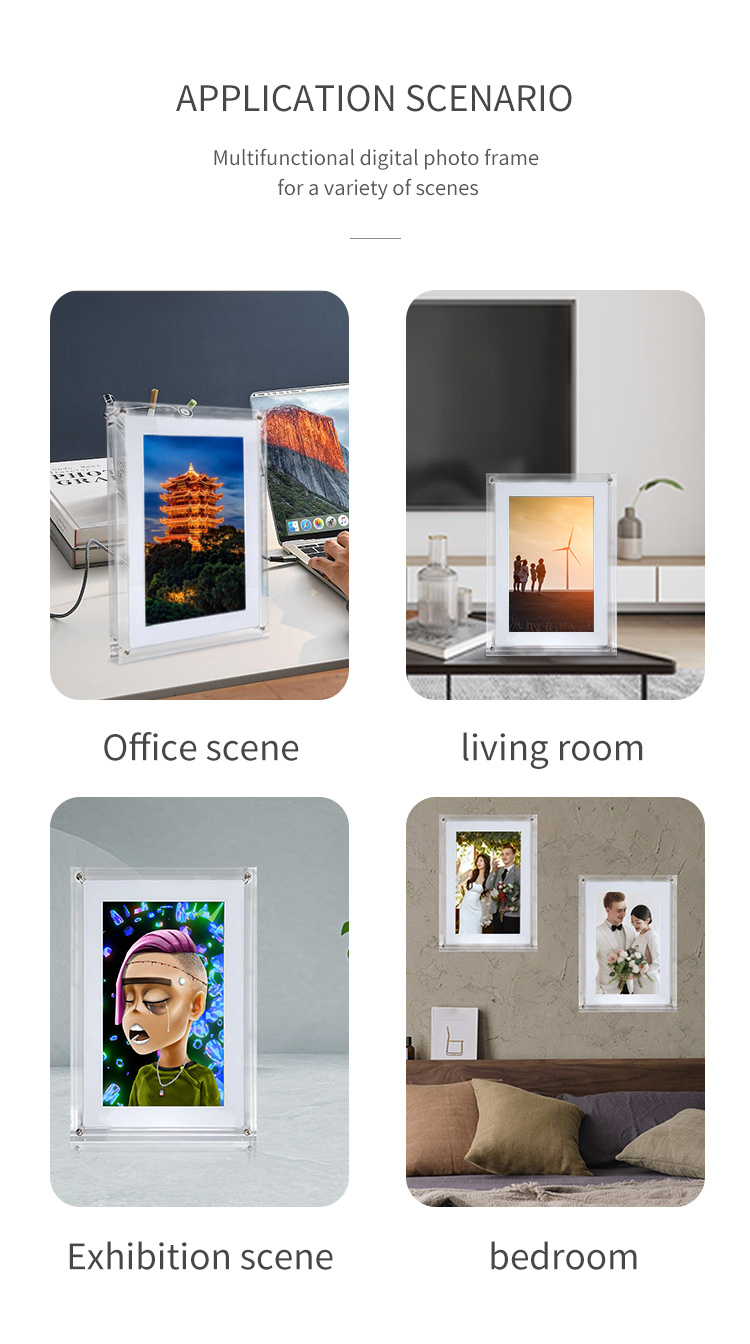 dropship 5inches Acrylic Digital Photo Video Frame Battery LCD Touch Screen New