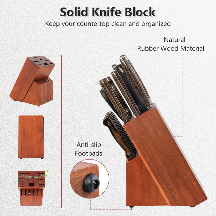 dropship Daily Necessities Kitchen Knife Set Stainless Steel Knife Block Set