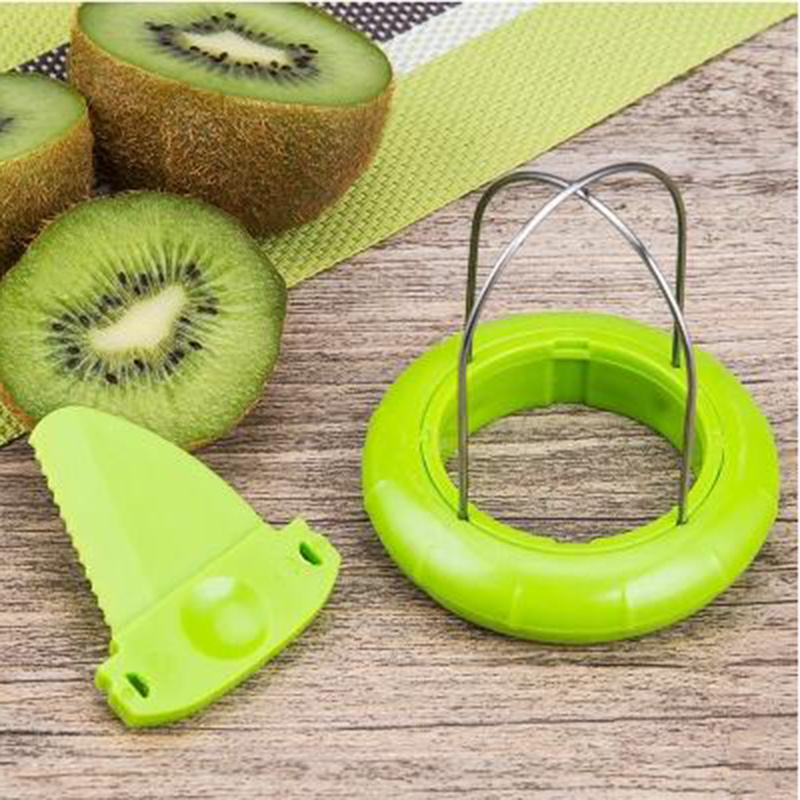 dropship Fast Fruit Kiwi Cutter Peeler Slicer Kitchen Gadgets Stainless Steel Kiwi Peeling Tools Kitchen Fruit Salad Kitchen Accessories