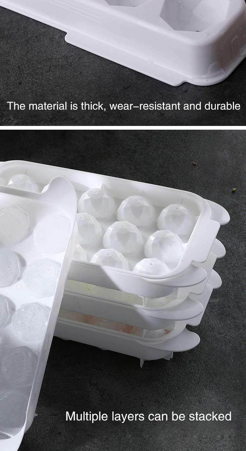 dropship 1pc Homemade Ice Cube Ice Ball Mold Household Ice Tray With Cover Frozen Ice Cube Mold