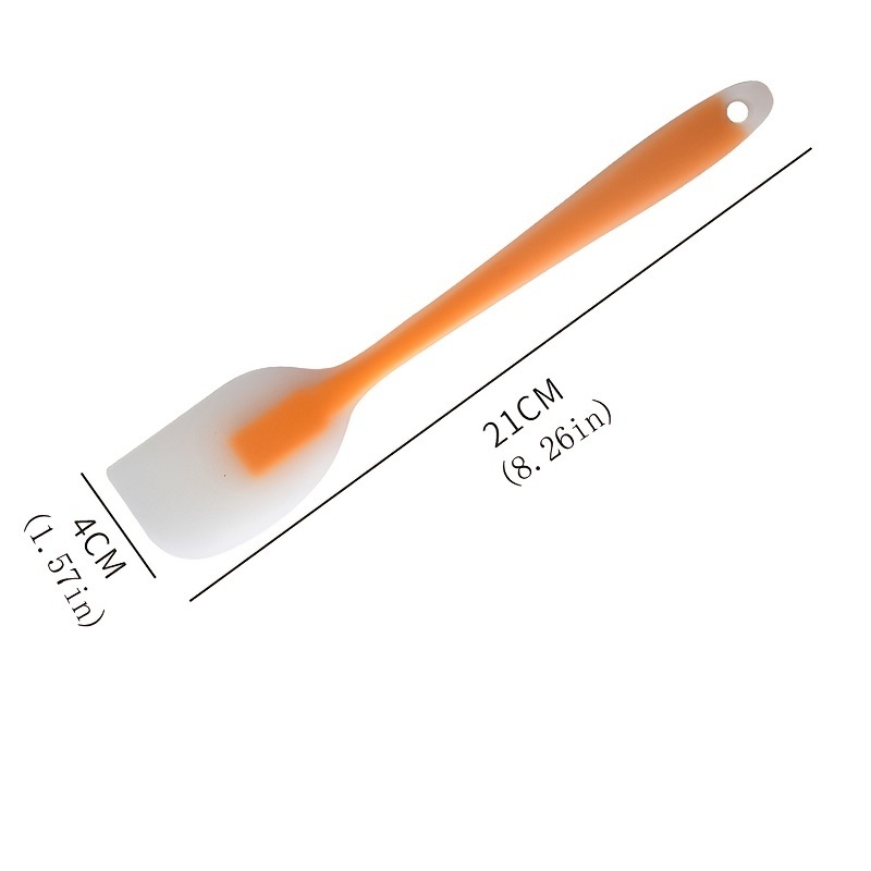 dropship 3pcs 1.57"x8.26" Translucent All-in-One Silicone Scraper; Cream Scraper