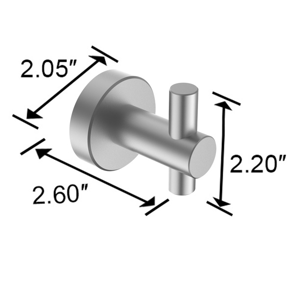dropship Round Base Wall Hanging Hook - Gun Grey Hook; 2 Pack; for Entry Shoe Cabinet; Wardrobe Bathroom Bedroom Furniture Hardware