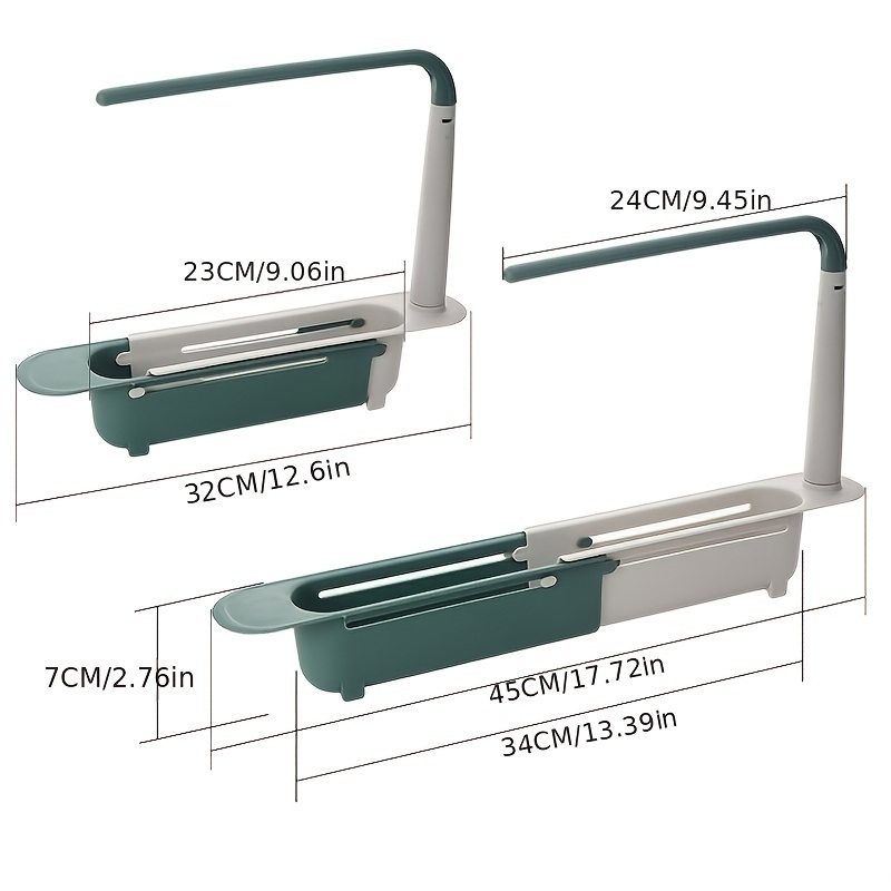 dropship Sink Rack; Telescopic Drain Rack; Kitchen Supplies; Multi-functional Pull-out Storage Rack; Can Be Hung Dishwashing Rag Rack
