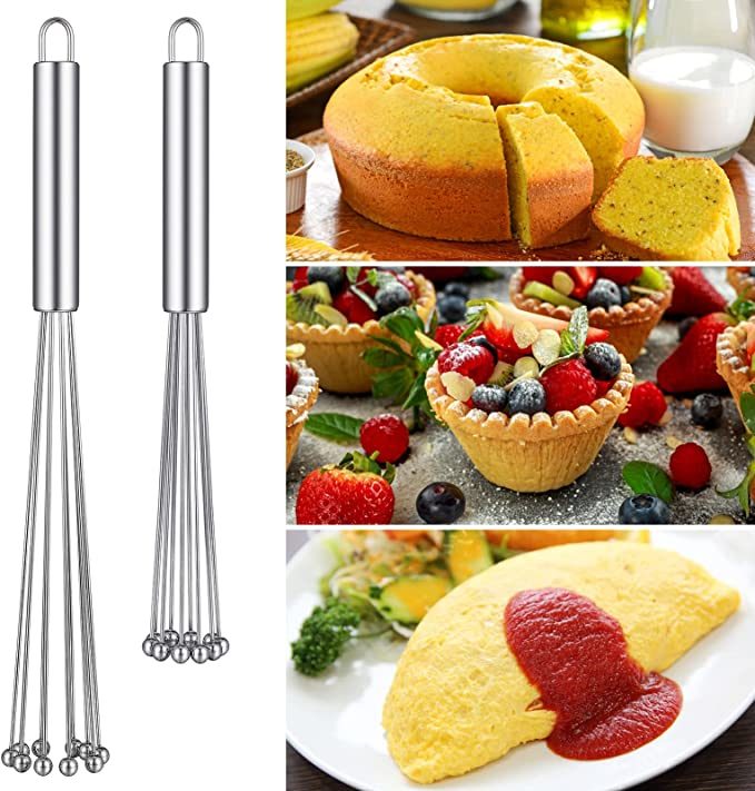 dropship 1pc Stainless Steel Egg Whisk Manual Whisk Whisk Set Kitchen Whisk For Cooking; Mixing; Beating; Stirring