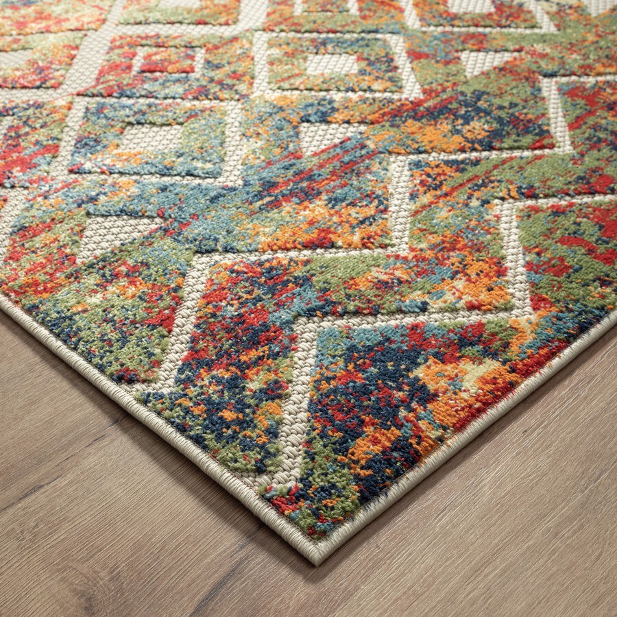 dropship Stylish Classic Pattern Design Floral Damask High-Low Indoor Outdoor Area Rug
