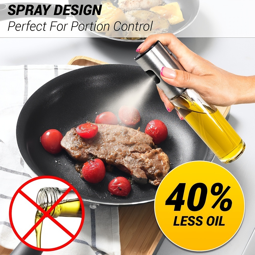 dropship Reusable Glass Oil Sprayer - 100ml/3.5oz - Ideal for Cooking - Olive Oil Mister Spray Bottle - Dispenser Spray Bottle