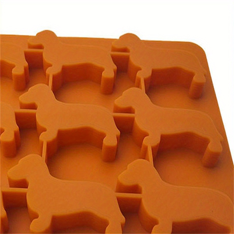 dropship 1pc 9 Freezers Silicone Ice Mold Card Love Cartoon Dog Shape Chocolate Biscuit Baking Mold