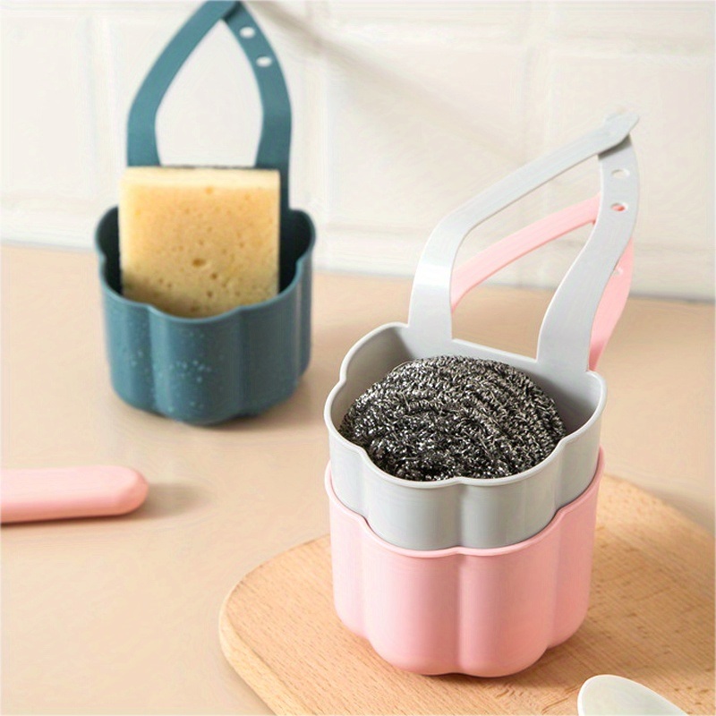 dropship 1pc Kitchen Sink Drain Rack; Soap Sponge Rack; Hanging Storage Basket; Bathroom Adjustable Faucet Rack Kitchen Accessories
