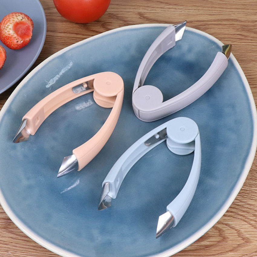 dropship 1pc Fruit Remover; Kitchen Tweezers; Strawberry Tomato Remover; Fruit And Vegetable Tools; Random Color