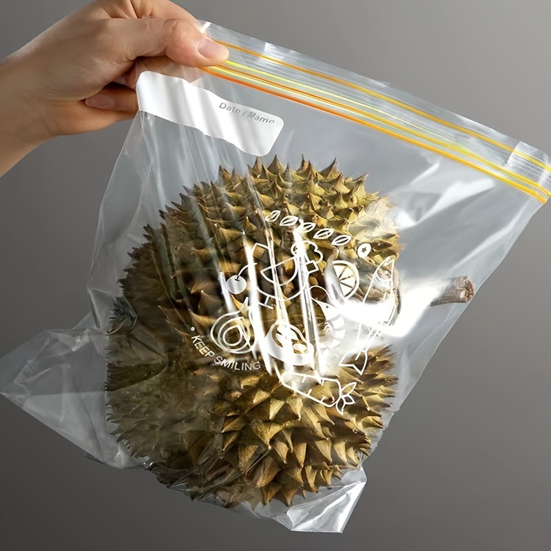 dropship 15pcs Large Sealed Bags; Food Grade Freshness Packaging Bags; Self Sealing Household Food Storage Bags; Thickened Refrigerator Organizer Bags; Vacuum Freshness Bags