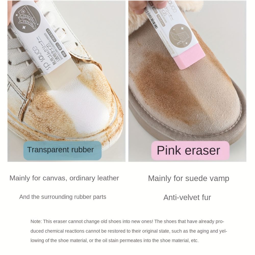 dropship 1pc Household Cleaning Eraser; Suede; Sheepskin; Matte Leather And Leather Fabric Care; Leather Cleaner; White; Pink