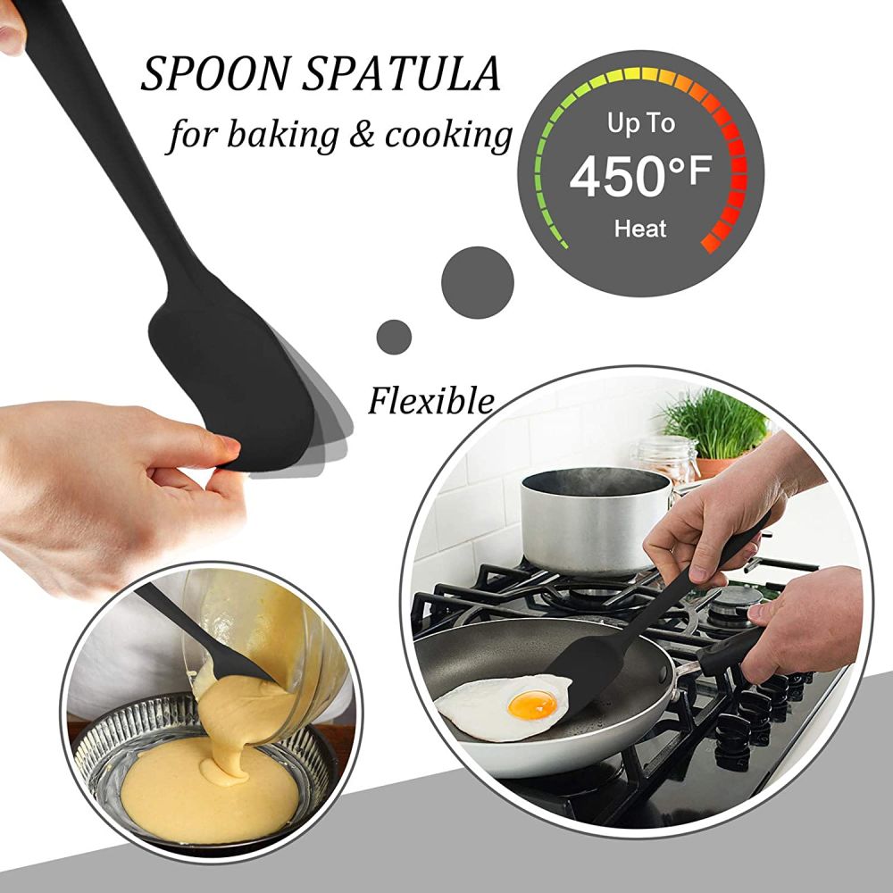 dropship 6pcs Silicone Kitchenware Set; Kitchen Supplies; Baking Supplies; Large Scraper; Spatula; Baking Tools; Cake Cream Spatula; Kitchen Tool Set