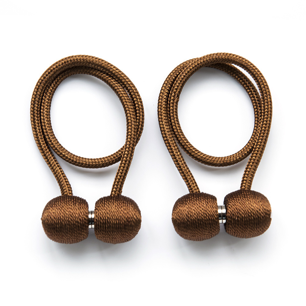 dropship 2Pcs Magnetic Curtain Ball Rods Accessoires Backs Holdbacks Buckle Clips Hook Holder Home Decor Tiebacks Tie Rope Accessory