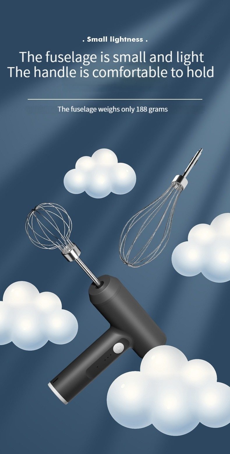dropship Wireless Electric Food Mixer Portable 3 Speeds Egg Beater Baking Dough Cake Cream Mixer Kitchen Tools