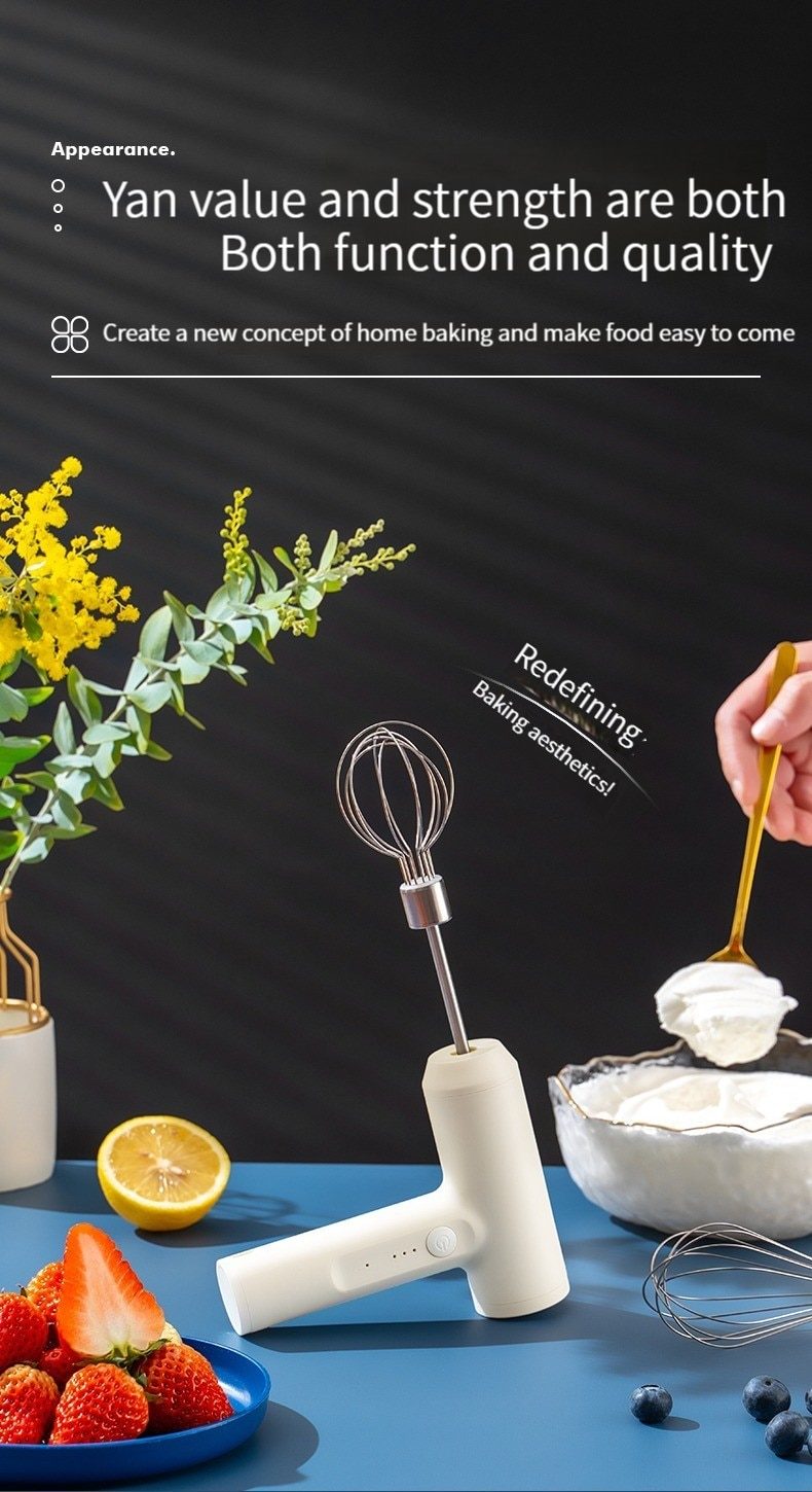 dropship Wireless Electric Food Mixer Portable 3 Speeds Egg Beater Baking Dough Cake Cream Mixer Kitchen Tools