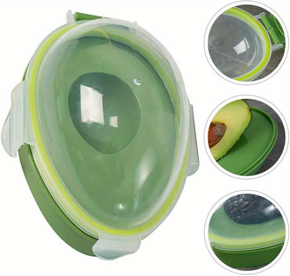 dropship 2pcs; Avocado Storage Container; Fruit Storage Container With Avocado Cutter; Fruit And Vegetable Storage Container; Avocado Storage Container For Kitchen Refrigerator Food Organizer