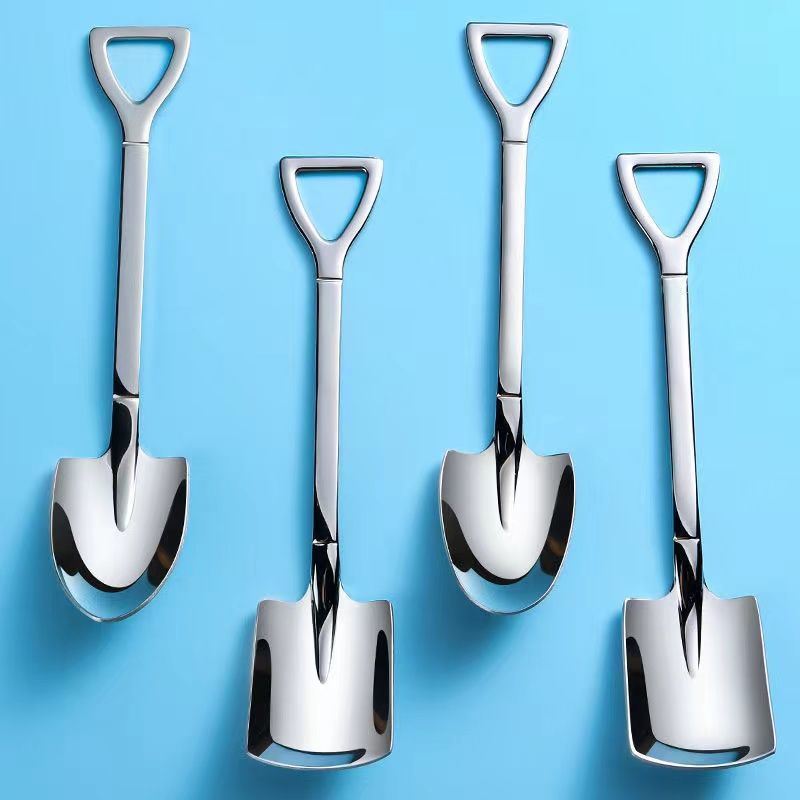 dropship 4pcs/10pcs Spoons; Stainless Steel Shovel Spoon; Home Kitchen Supplies