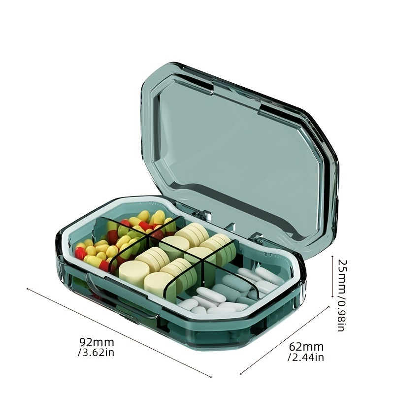 dropship 1pc Medicine Box; Portable Small Medicine Box For Seven Days A Week; Large-capacity Pill Organizer Storage Medicine Container
