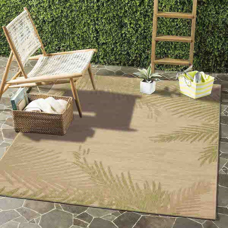 dropship Home Decor Indoor/Outdoor Accent Rug Touch Of Palm Accent Rug