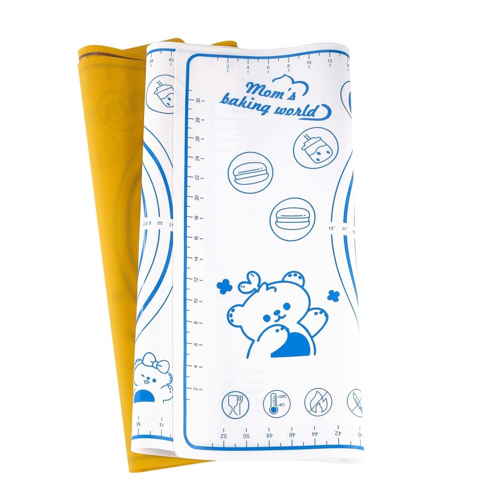 dropship 1pc Bear Cartoon Kneading Pad Rolling Pin; Baking Set