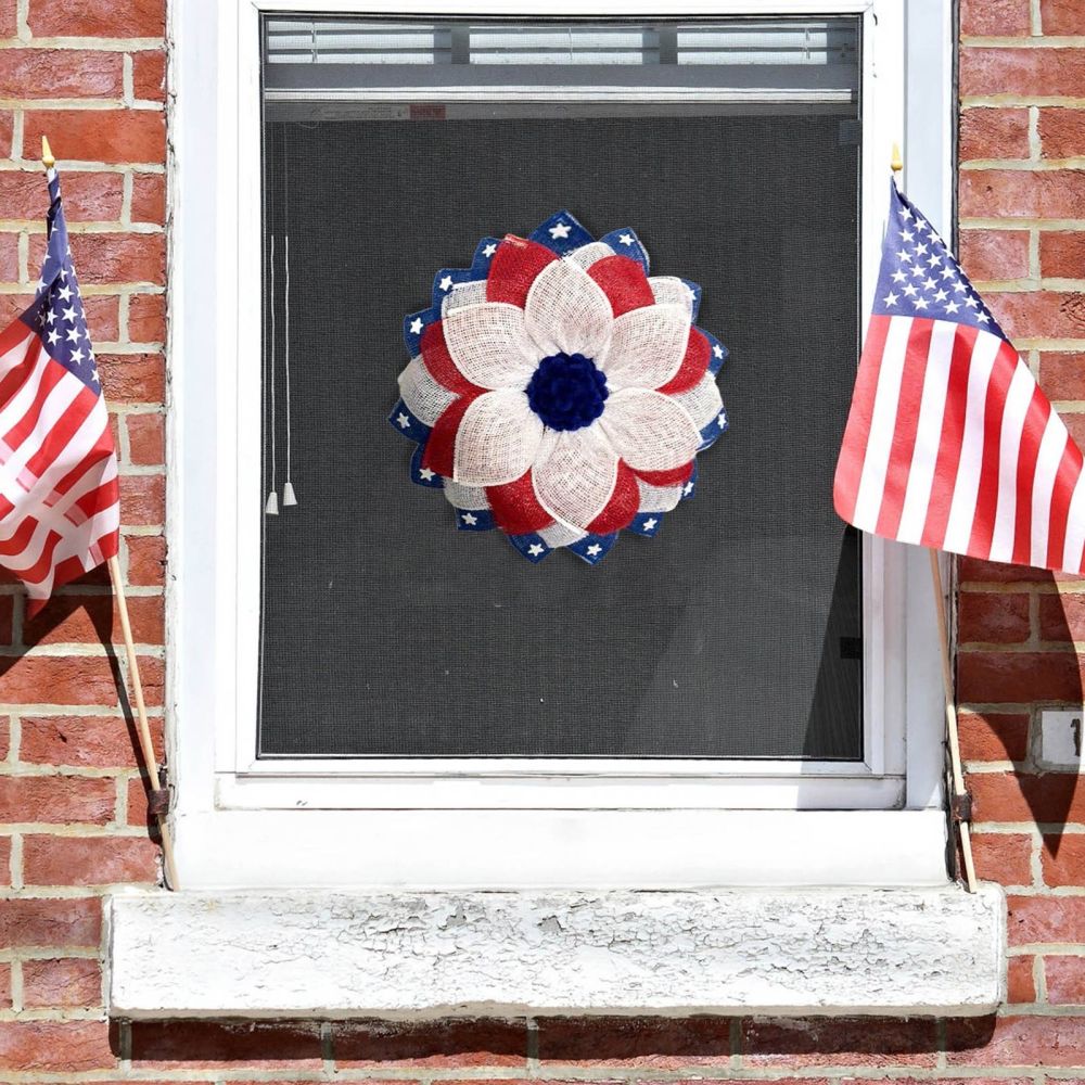 dropship Wreaths for Front Door Modern Ndependence Day Wreath Patriot Wreath American Flag Red New Year Lights Fall Wreath with Pumpkins
