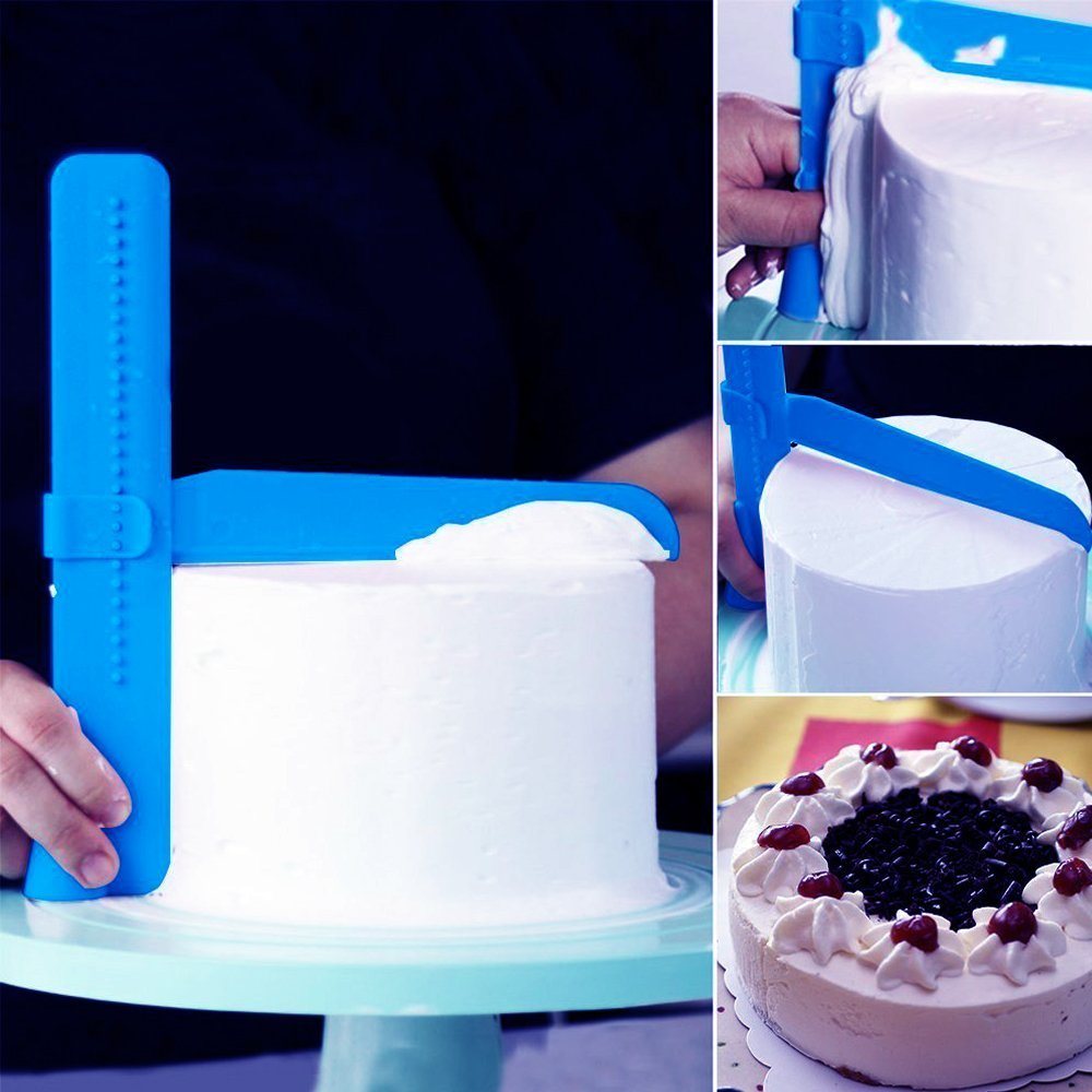 dropship Cake Polisher Smoother Scraper, Cake Edge Smoother Icing Frosting Buttercream Decorating Fondant Scraper Baking Kitchen Polisher Tool