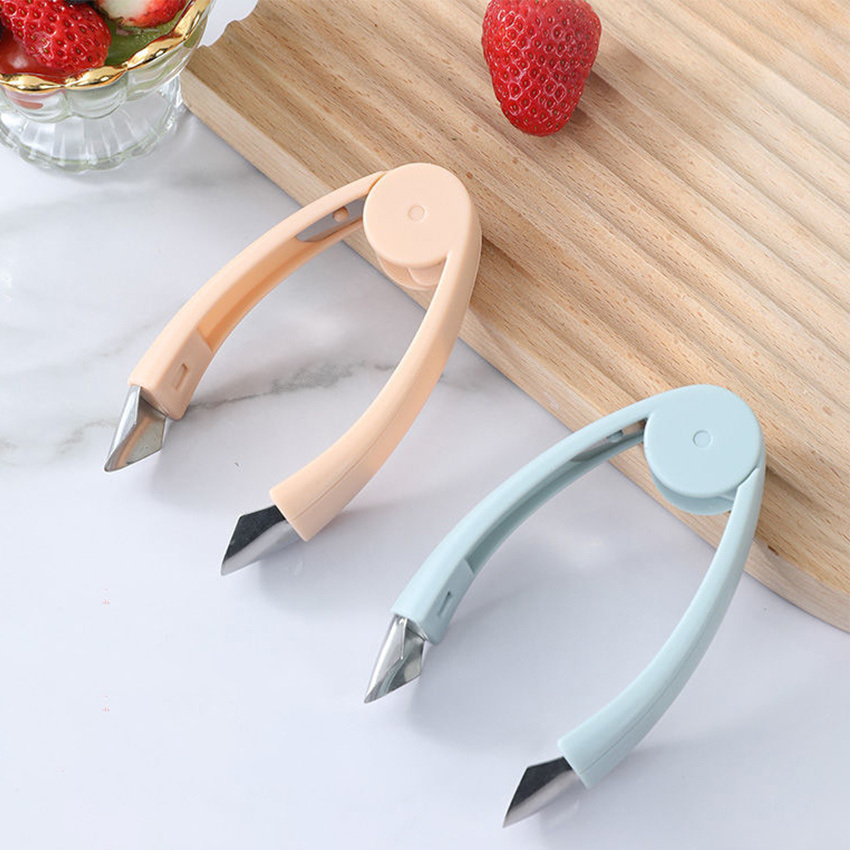dropship 1pc Fruit Remover; Kitchen Tweezers; Strawberry Tomato Remover; Fruit And Vegetable Tools; Random Color