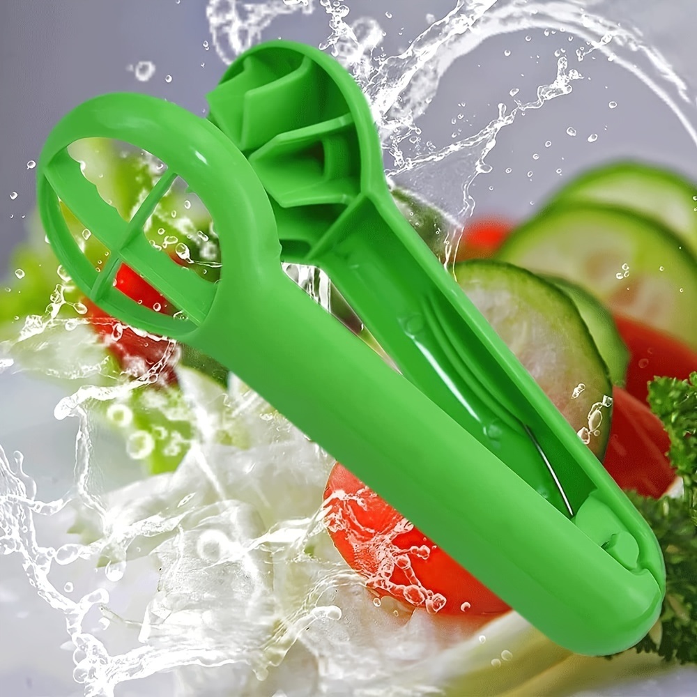 dropship 1pc; Grape Tomato Cherry Strawberry Cutter; Green Multifunctional Vegetable And Fruit Cutter; No Blade; Creative Kids Supplies; Kitchen Gadget