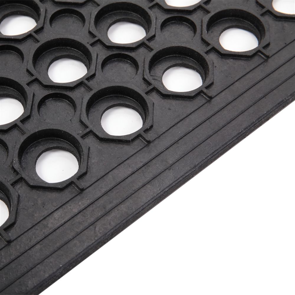 dropship Free shipping Bar Kitchen Industrial Multi-functional Anti-fatigue Drainage Rubber Non-slip Hexagonal Mat 60*90cm