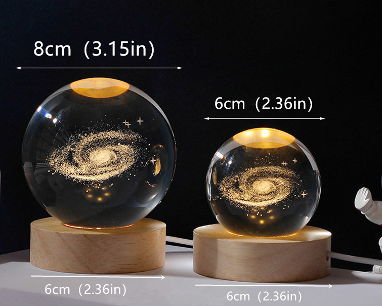 dropship 1pc Creative Crystal Ball Decoration; Desktop Night Light; Bedroom Night Light Valentine's Day Gifts Birthday Gifts