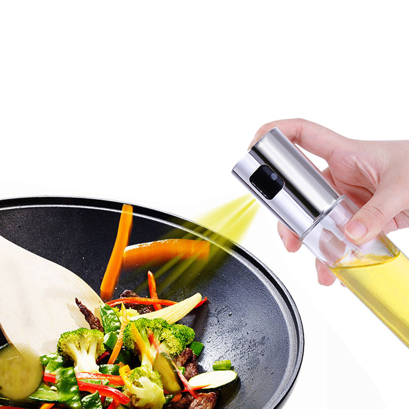 dropship 100ML Glass Bowl BBQ Olive Oil Spray Diffuser For Kitchen Dispenser Bottle Squirt Container Vinegar Soy Sauce Fuel Injection Pot