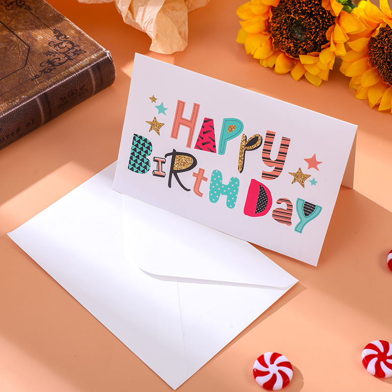 dropship 28pcs Greeting Card With Envelope Size5.9*3.9inch For Birthday