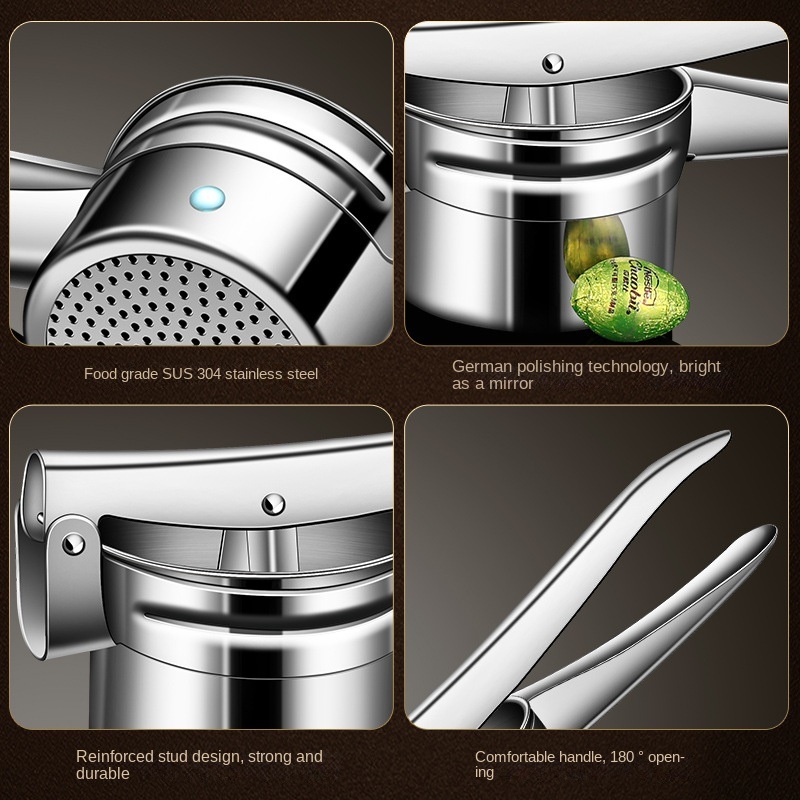 dropship 1pc 304 Stainless Steel Manual Juicer; Household Lemon Squeezer; Multi-purpose Fruit Juicer; Kitchen Gadget