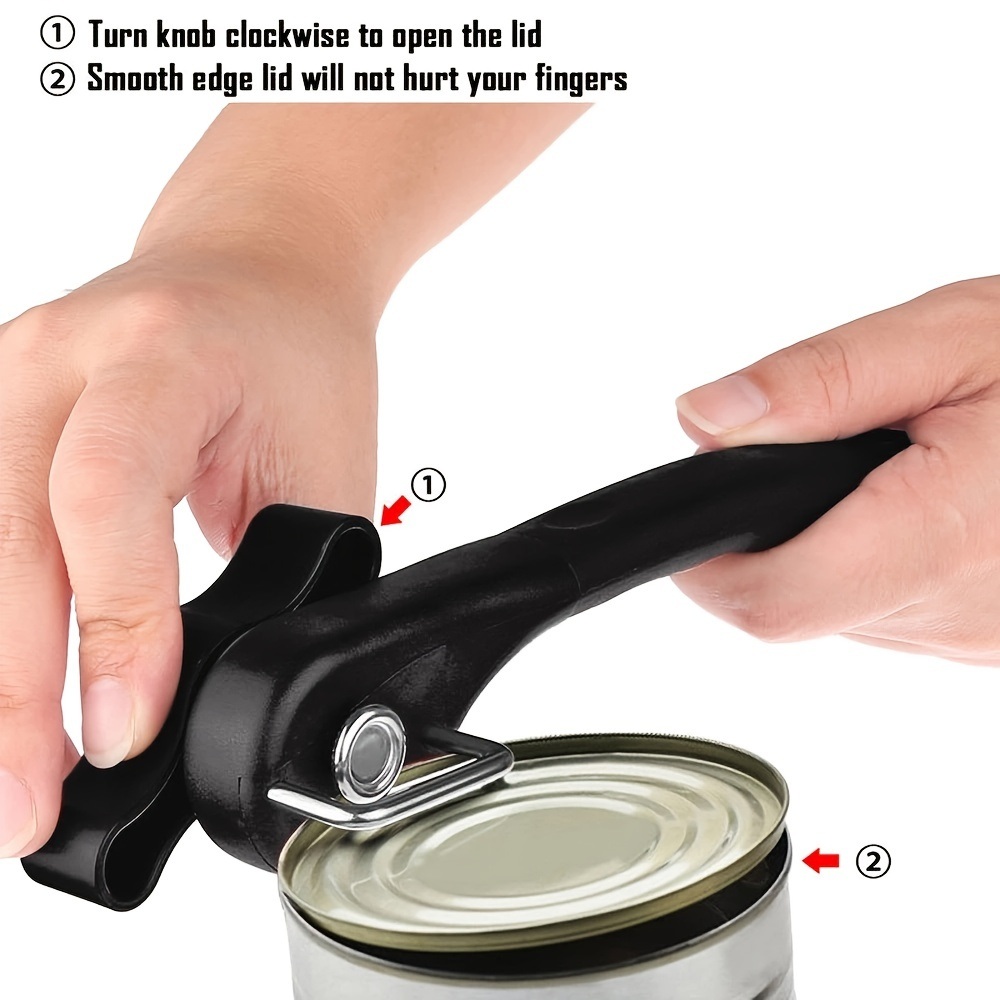 dropship 1pc Plastic Safety Bottle Opener Can Opener Cut Easy Grip; Manual Opener Knife For Cans Lid; Kitchen Tool