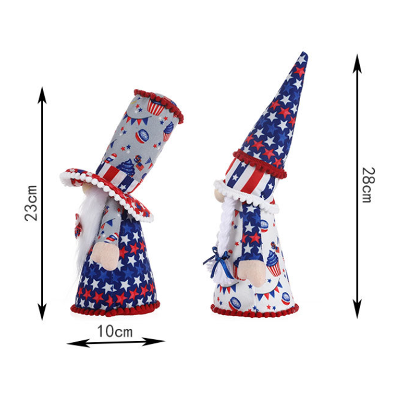 dropship 4th of July Gnomes Decorations for Home - 2 Pcs Handmade Swedish Tomte Gnomes Plush Doll