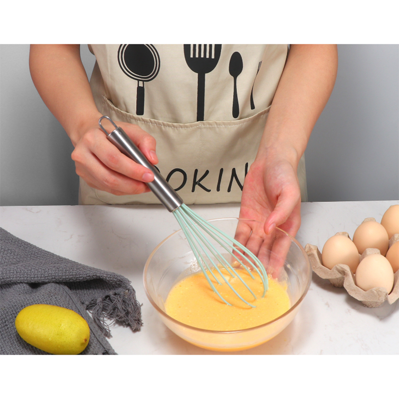 dropship Silicone Cook Utensils;  5 Piece Kitchen Cooking Set;  Includes Large Spatula;  Small Spatula;  Grease Brush;  Food Clamp;  Whisk