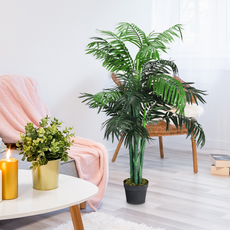 dropship Indoor Outdoor Decorative Accessories Artificial Areca Palm Decorative Silk Tree