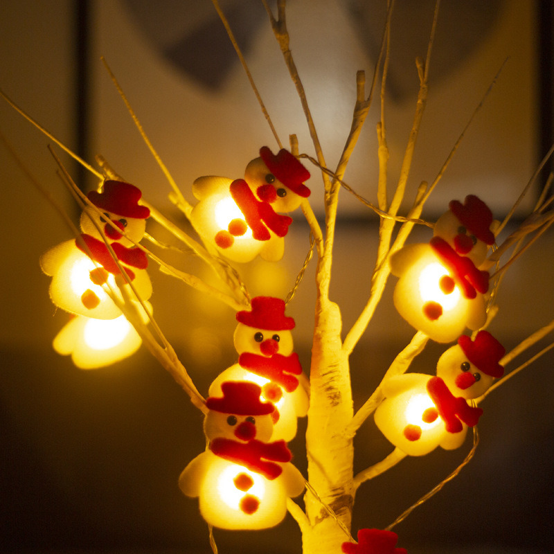 dropship 1.6M 10LED Santa Claus Snowflake Elk LED Light String Christmas Decoration 2021 Christmas Ornament New Year Xmas Gift Supplies