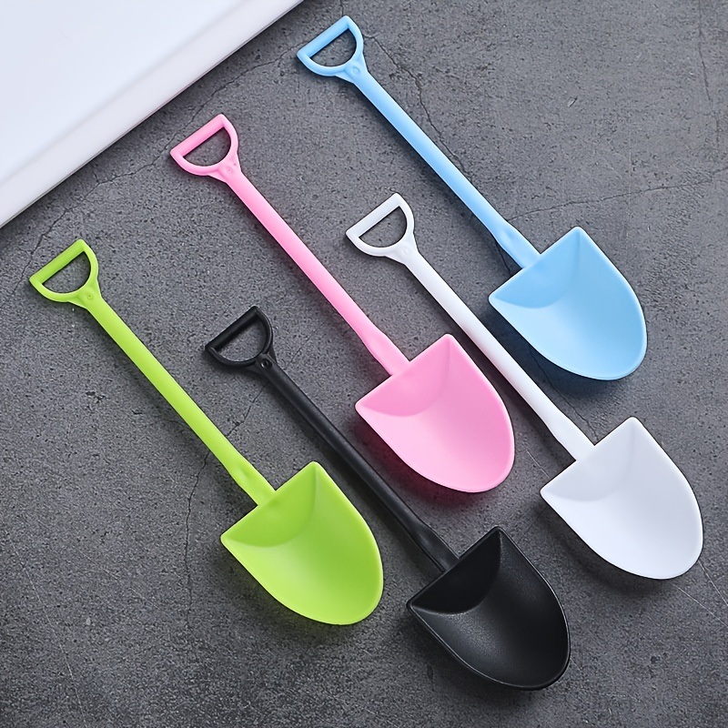 dropship 100pcs Disposable Spoon; Plastic Ice Cream Cake Cheese Dessert Spoon; Pudding Shovel Yogurt Spoon