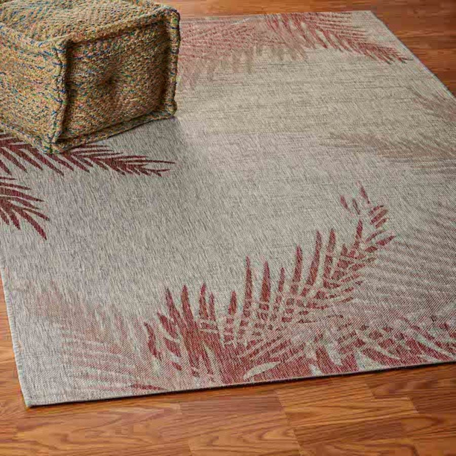 dropship Home Decor Indoor/Outdoor Accent Rug Touch Of Palm Accent Rug