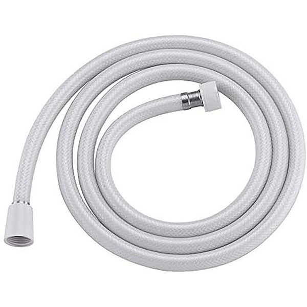 dropship PVC Shower Hose 71 Inches Extra Long Smooth Handheld Shower Hose Flexible Anti-Kink Handheld Shower Head Hose with brass spin inner core White