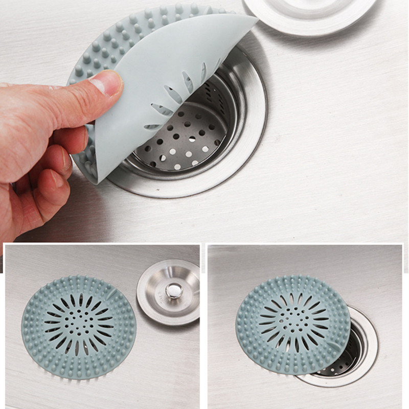 dropship Bathroom Hair Sink Filter Floor Drain Strainer Water Hair Stopper Bath Catcher Shower Cover Clog Kitchen Sink Anti-blocking