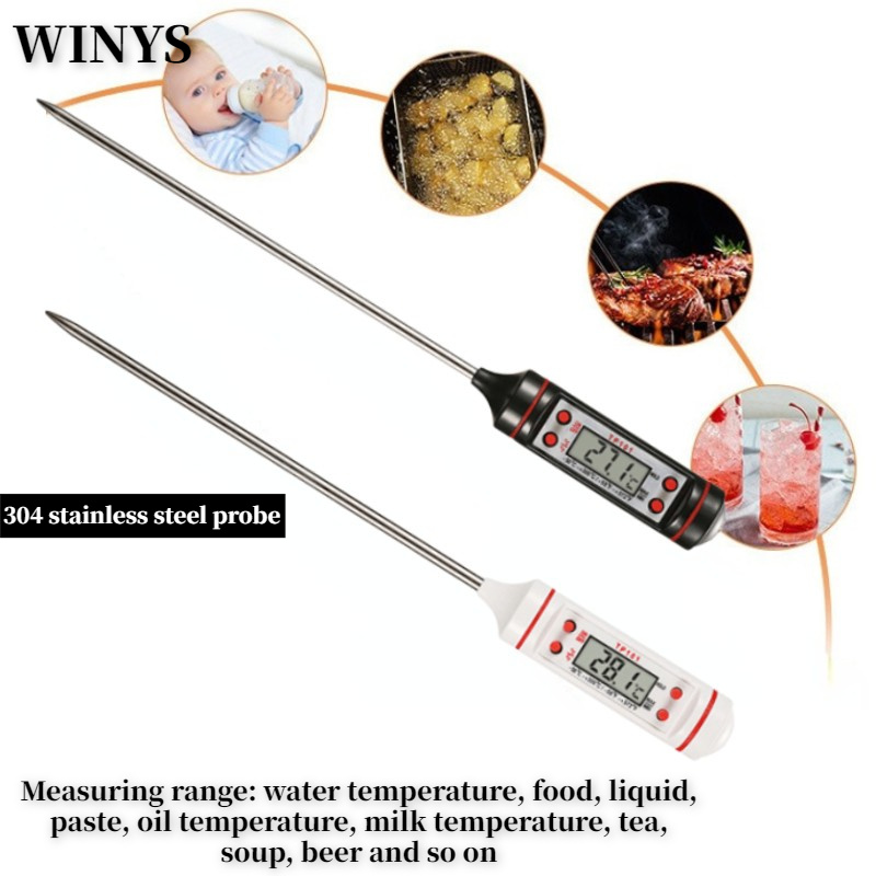 dropship 1pc Kitchen Meat Thermometer With Probe, Digital LCD Display For Food Baking, BBQ, And Liquids - Multi-functional Thermometer Pen With High Accuracy And Instant Read
