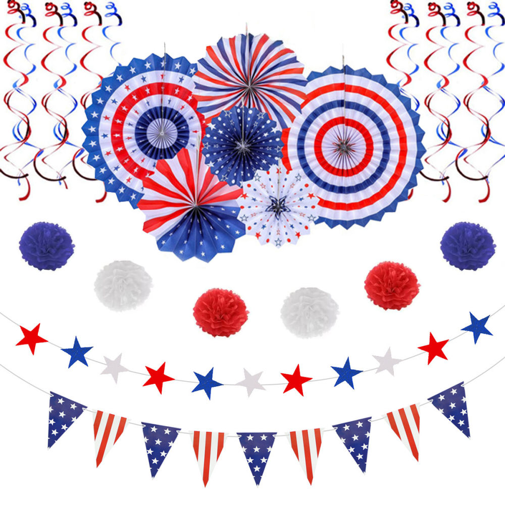 dropship Patriotic Decorations Set, 4th Of July Party Decorations, Independence Day Party Supplies