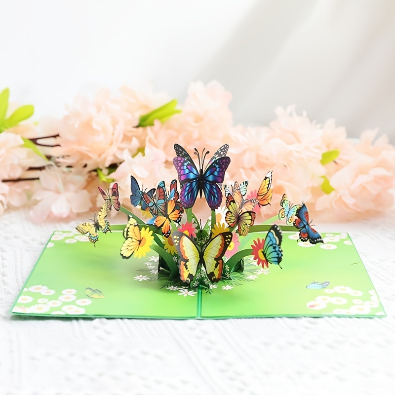 dropship 2pcs 3D Butterfly Greeting Card for mother's day; gifts for mom and wife
